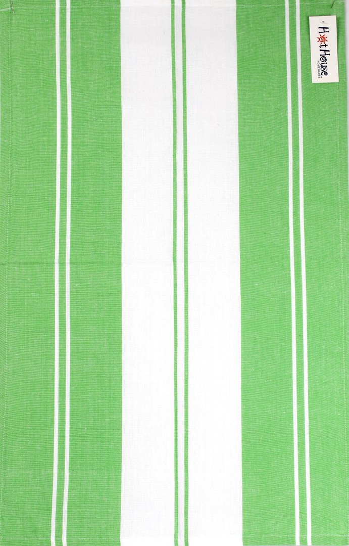 Tea towel 'Newport stripe' green Code: T/T- NEW/STR/GRN image 0